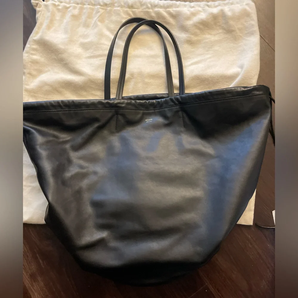 Khaite Osa Drawstring Medium Leather Tote Bag NWOT - Picture 3 of 10